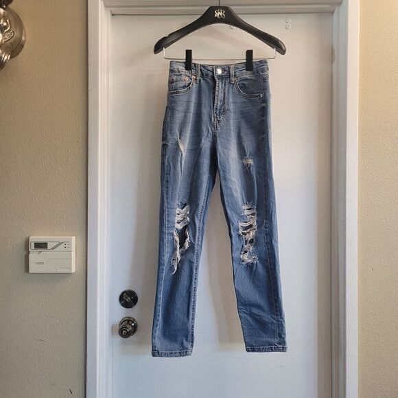 Wild fable high rise distressed jeans - Picture 1 of 5